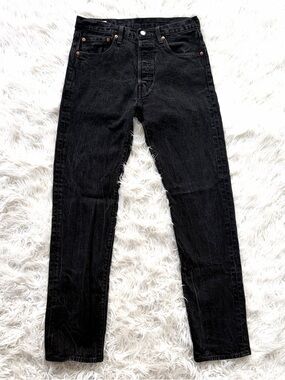 Levi's 501 '93 Straight Fit Jeans - Black - W32 L34 - Button Fly